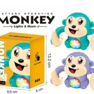Banana Monkey Dancing Toy with Touch & Voice Sensor – Rolling Electric Monkey with Sound & Light Effects for Kids