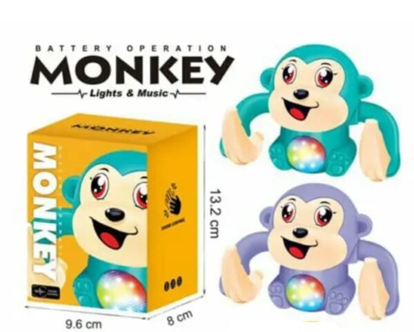 Banana Monkey Dancing Toy with Touch & Voice Sensor – Rolling Electric Monkey with Sound & Light Effects for Kids
