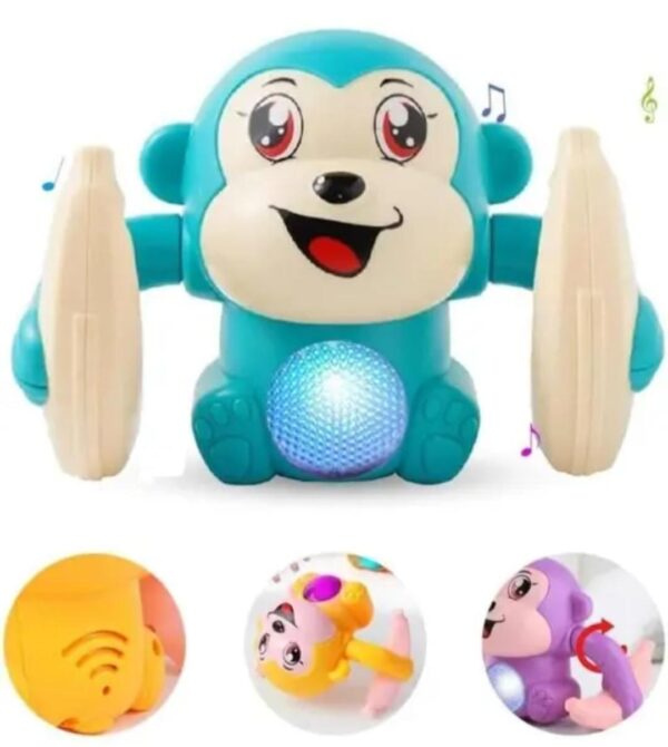 Banana Monkey Dancing Toy with Touch & Voice Sensor – Rolling Electric Monkey with Sound & Light Effects for Kids - Image 2