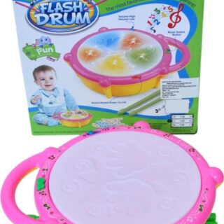 Flipzonia Pink Kids Drum Set with Real Sounds