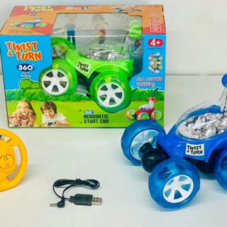 9802 Twist & Turn Remote Control Stunt Car – 360° Acrobatic Spin Toy (Best Quality)